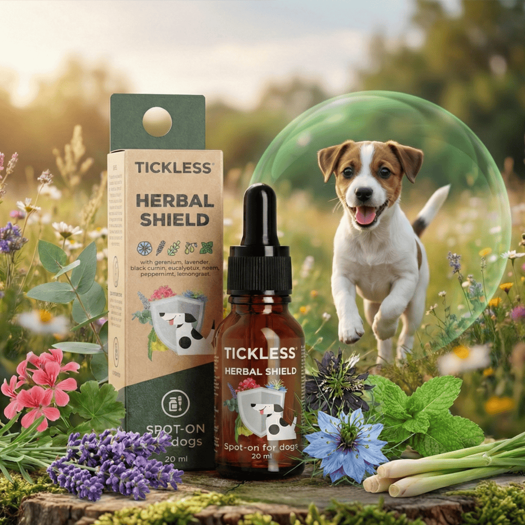 Tickless Herbal shield spot on – 100% természetes illóolaj rovar távoltartó