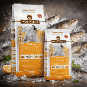 Wolfsblut VetLine Skin-Coat száraz kutyatáp fehér hallal – hipoallergén, gabonamentes